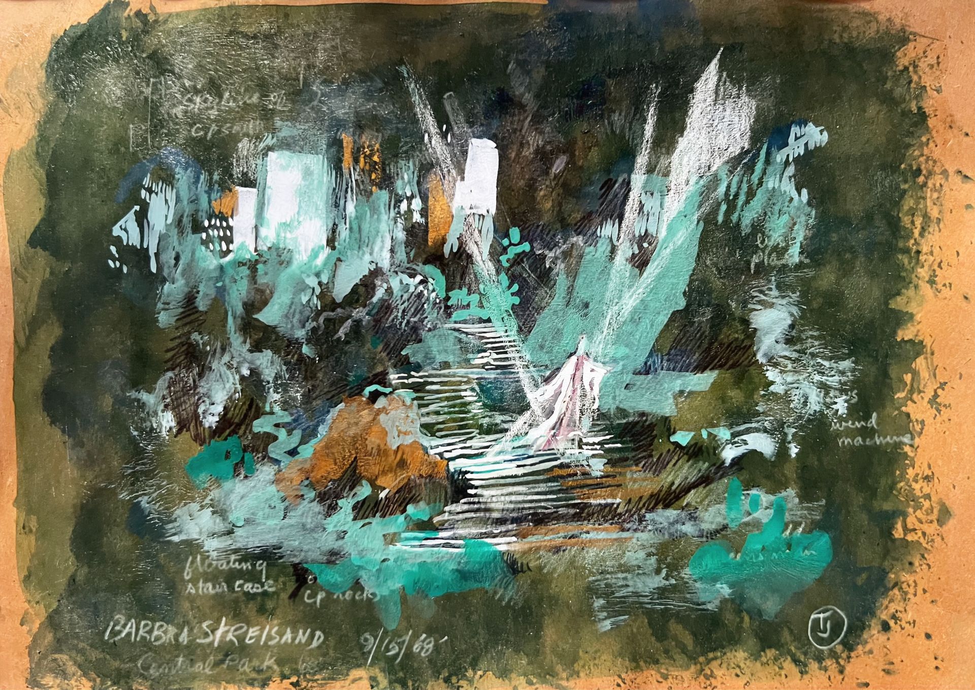 Illustration of the stage design by Tom John.
