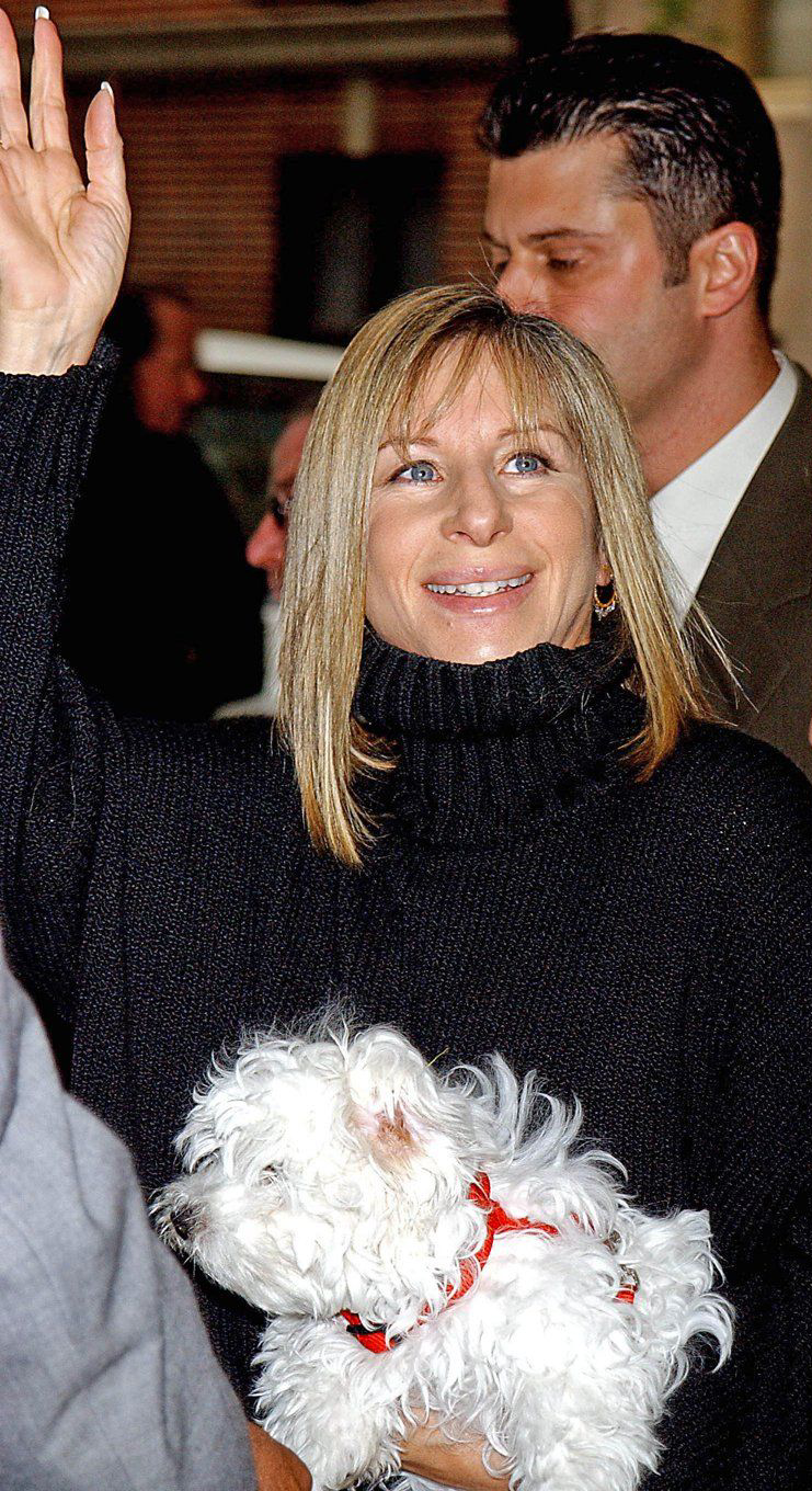 Streisand arrives for taping of show.