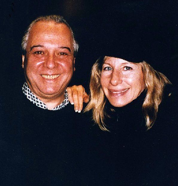 Arranger and conductor Jorge Calandrelli with Barbra Streisand.