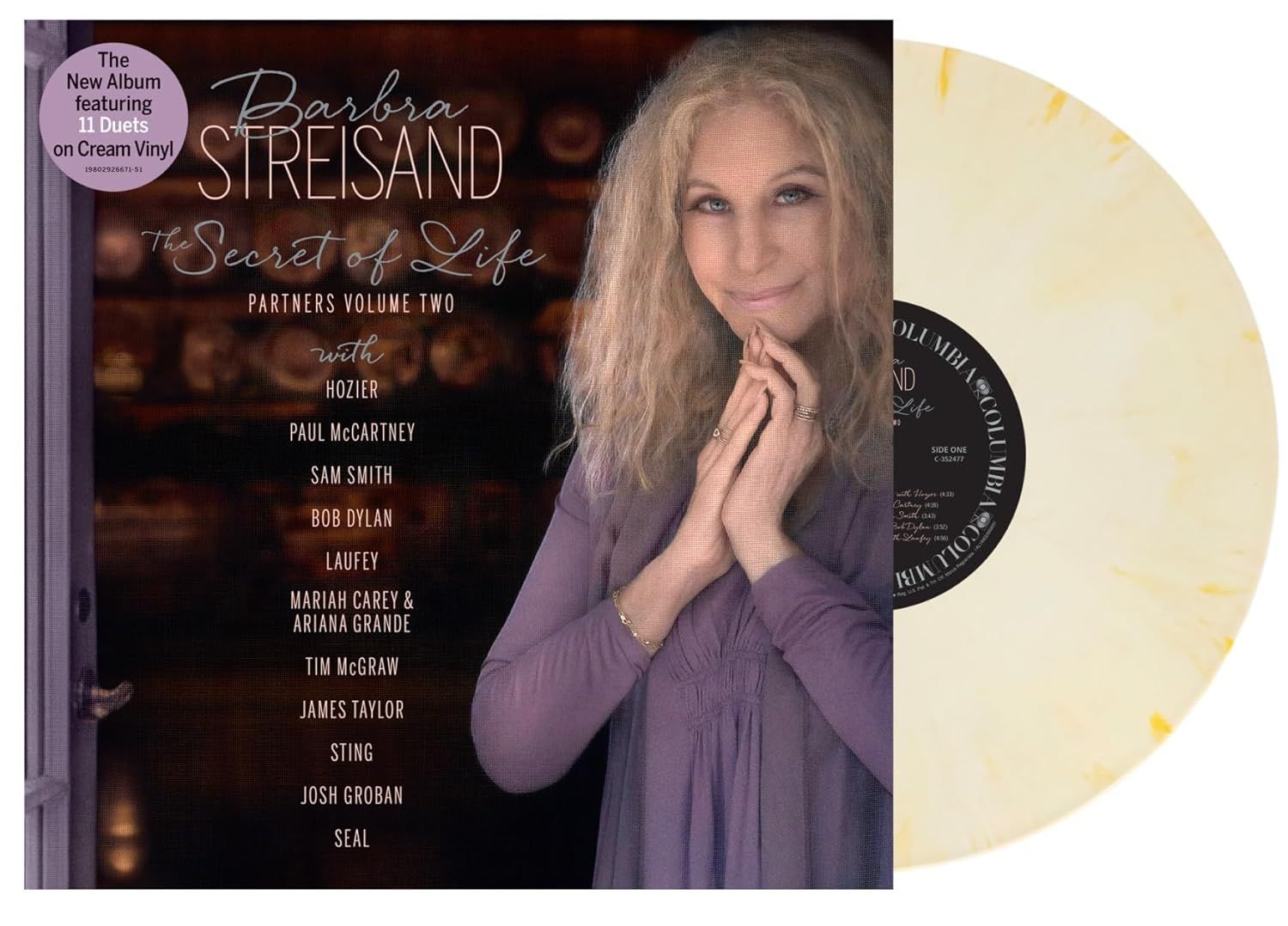 Amazon cream vinyl for Streisand album SECRET OF LIFE