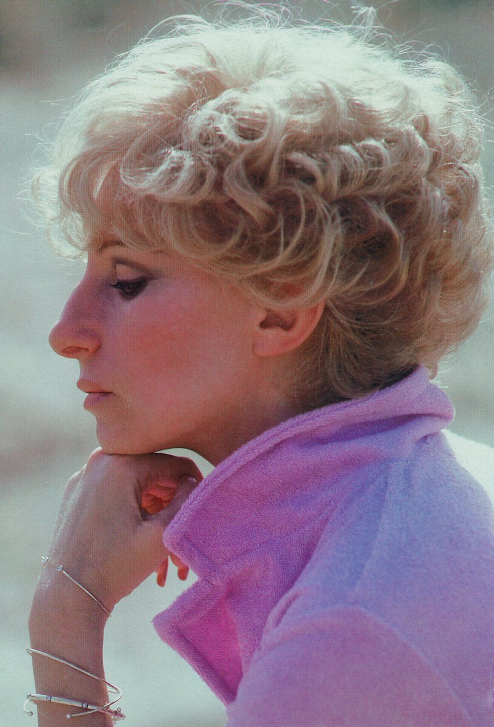 Streisand, color photo by Greg Gorman.