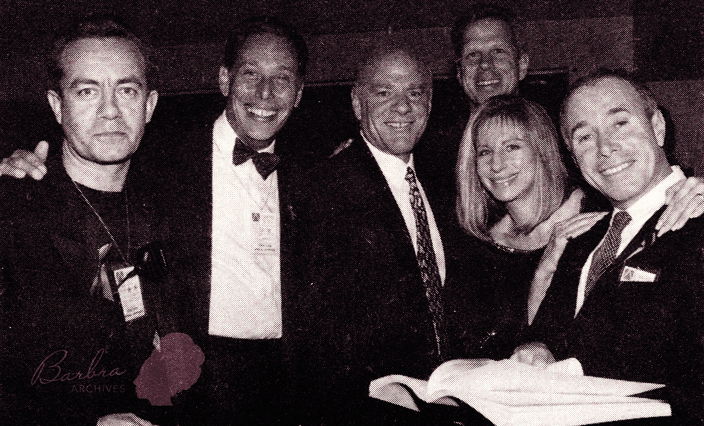 Bernie Taupin, APLA CEO Leonard Bloom, Barry Diller, APLA chair Steve Tisch, and Streisand and David Geffen.