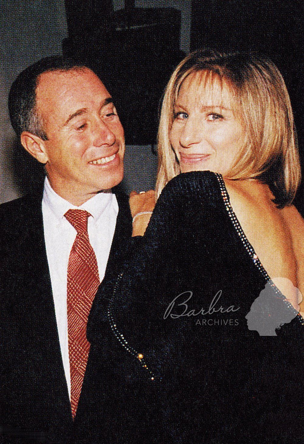 David Geffen and Streisand at the APLA event.