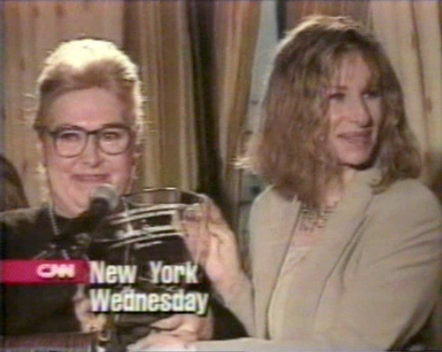 Marilyn Bergman and Streisand with ASCAP Chapin Award