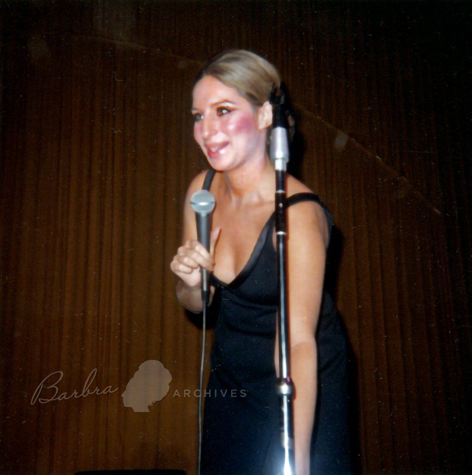 Barbra Streisand on stage for Bella Abzug. Photo by: Bob Scott