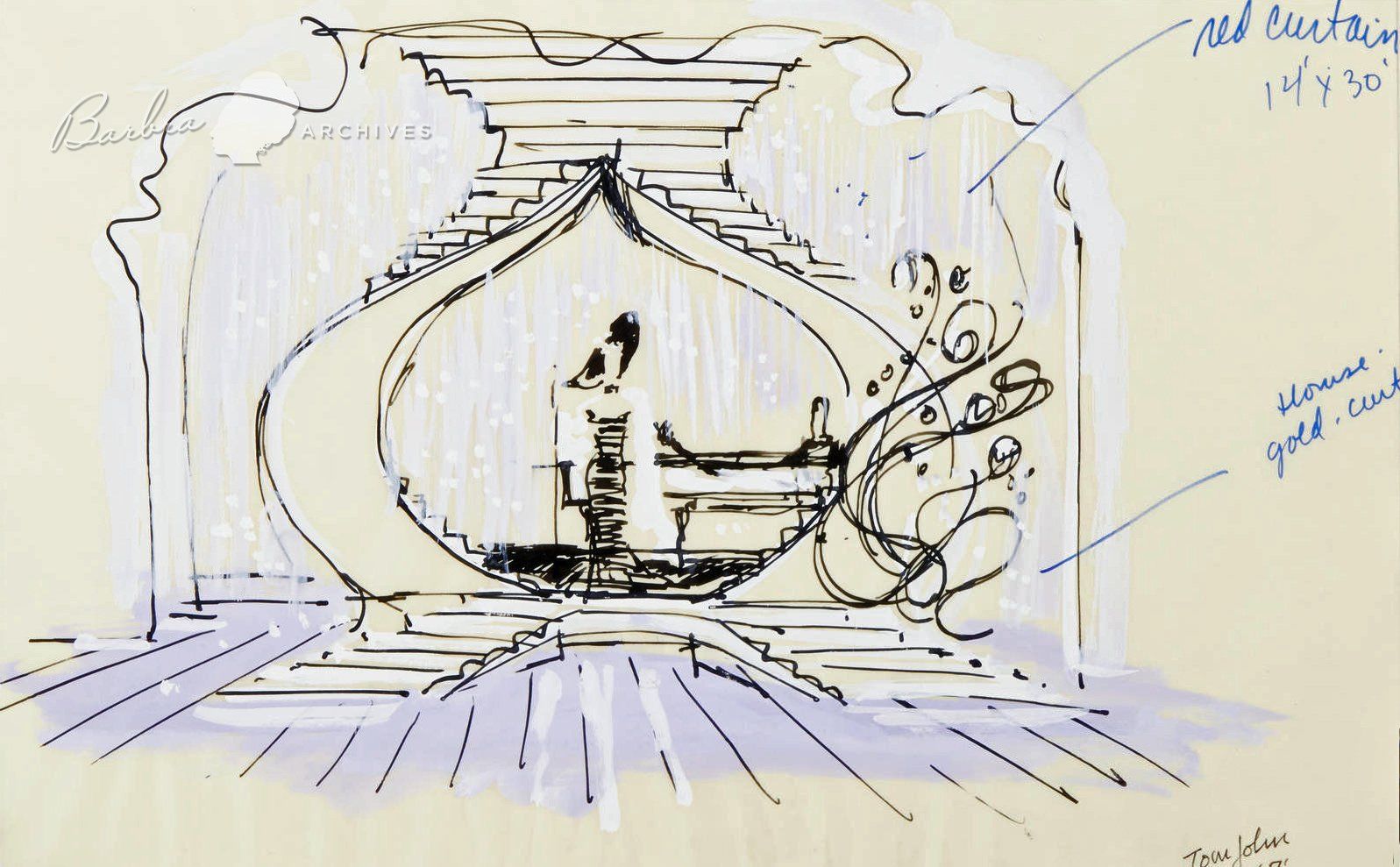 Production art for 1967 TV Special The Belle of 14th Street.