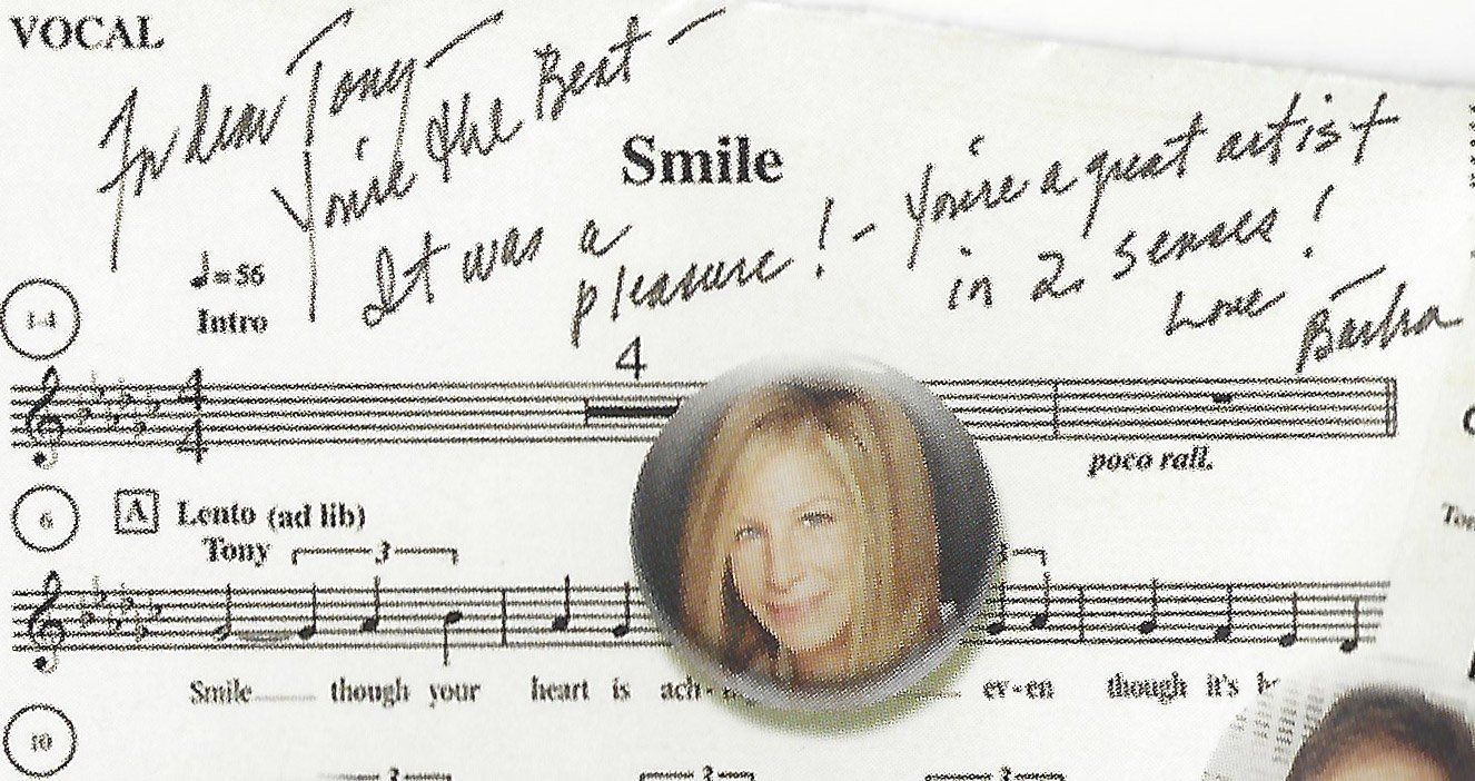 Barbra's note to Tony Bennett, which was printed in the CD insert.