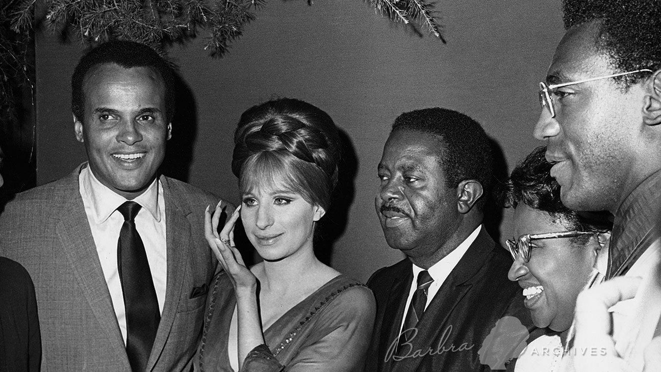 Belafonte, Streisand, Rev. Abernathy and his wife, Juanita Jones Abernathy, and Bill Cosby.