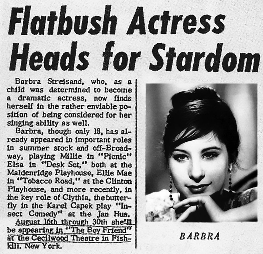 Flatbush Life, August 21, 1960, profiled Barbra Streisand (and spelled her name correctly!)