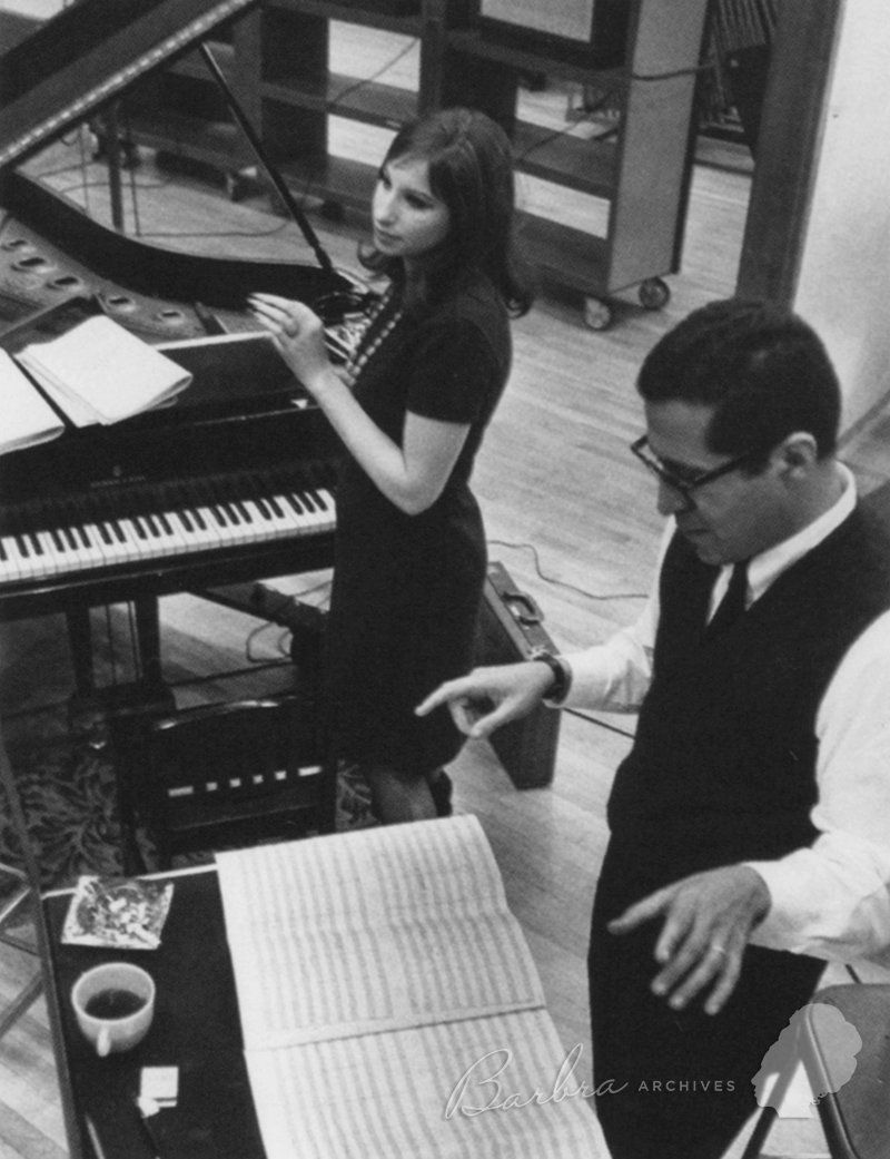 Barbra Streisand and Peter Matz recording her first album.