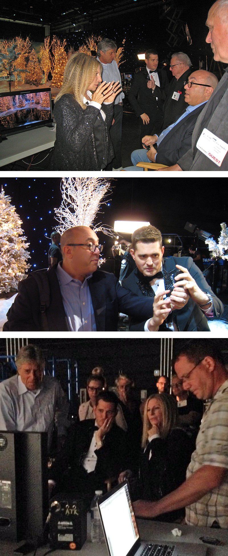 Behind the scenes photos with Michael Buble.