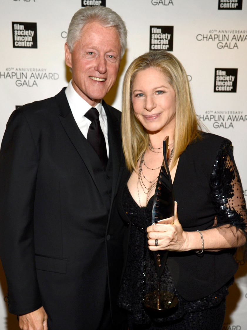 Bill Clinton and Streisand at the Chaplin Awards. Photo by: Kevin Mazur