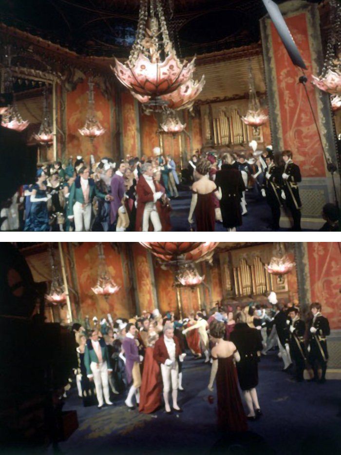 Scenes of Melinda and Robert entering the Royal Pavilion.