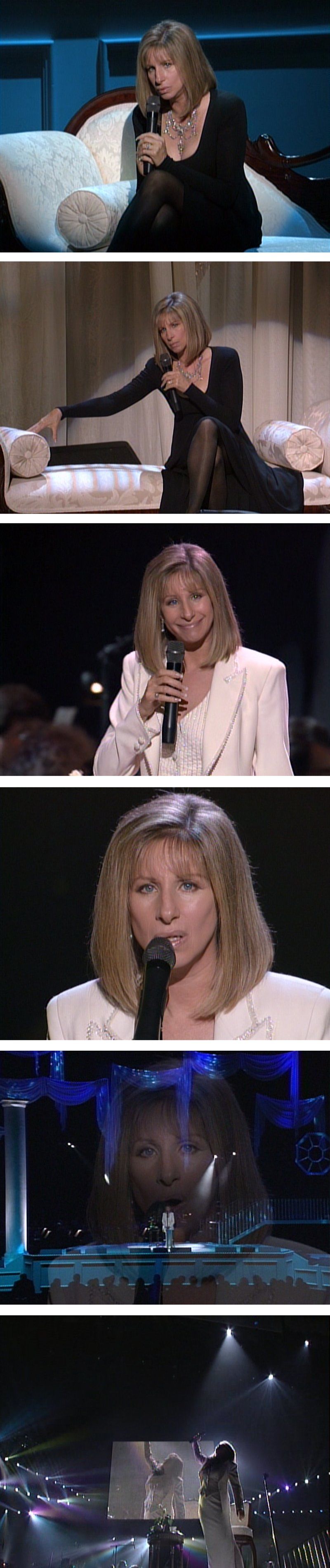 Photos of Streisand in concert