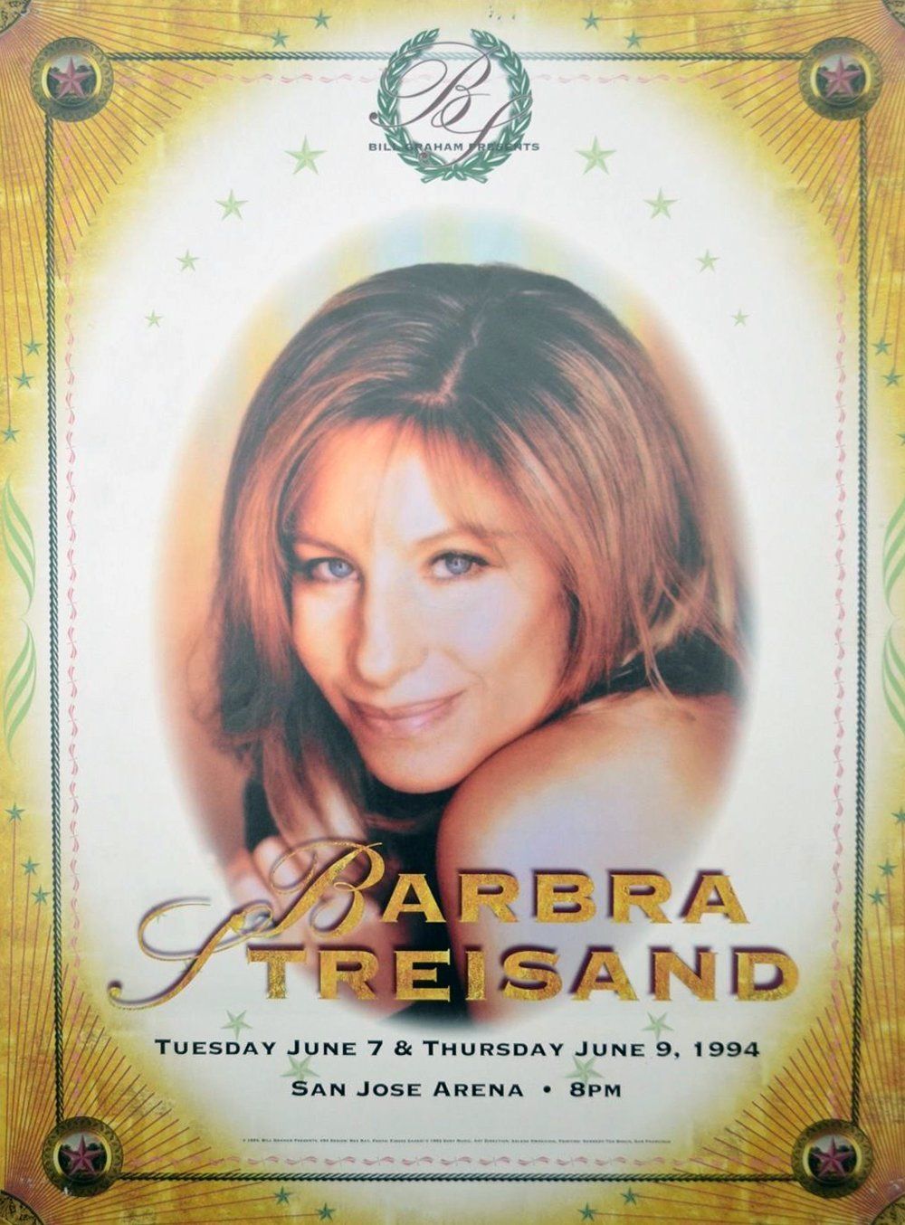 Ad for Streisand's San Jose concerts