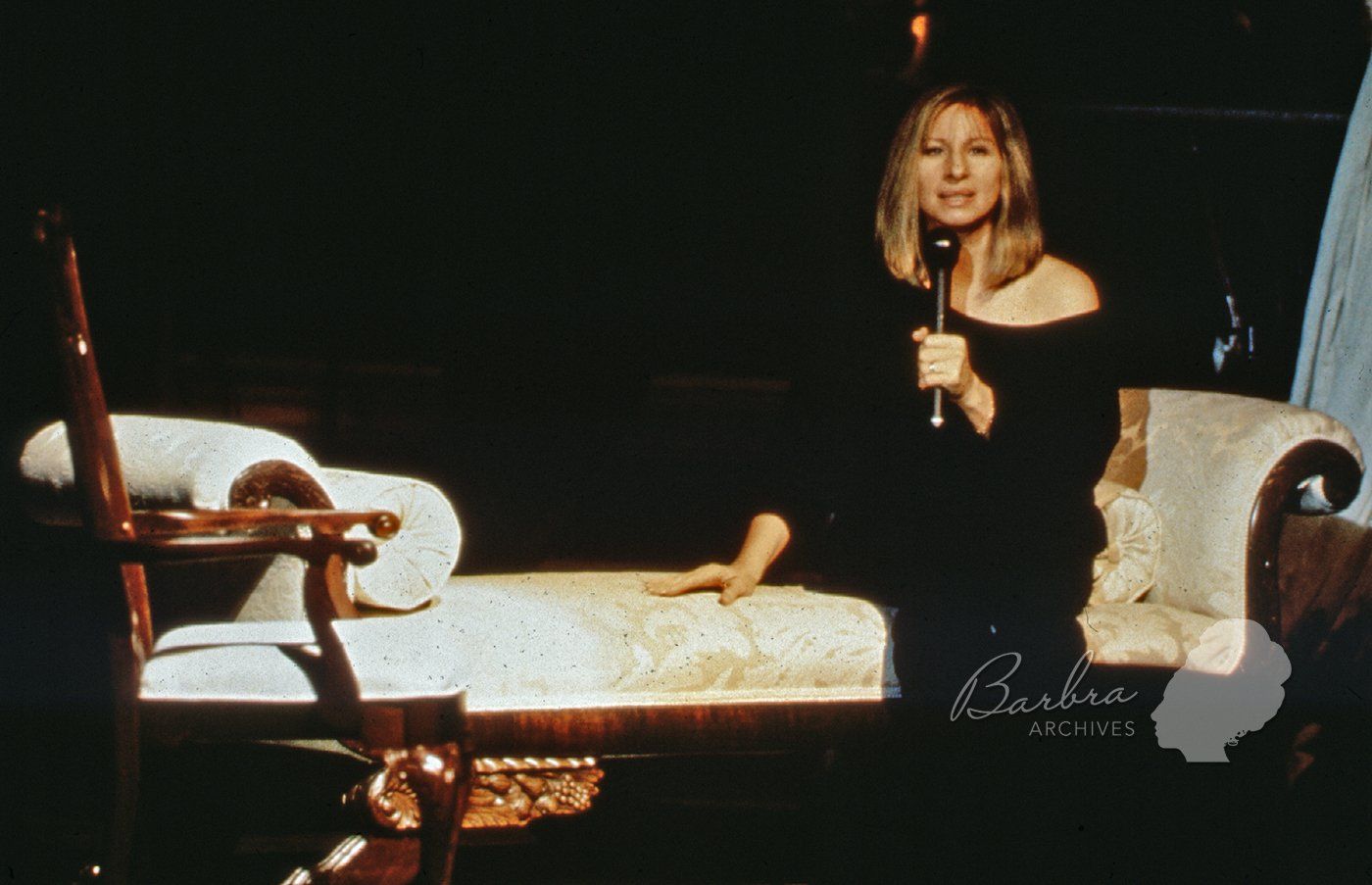 Barbra Streisand, in rehearsal clothes, works through the MGM concert