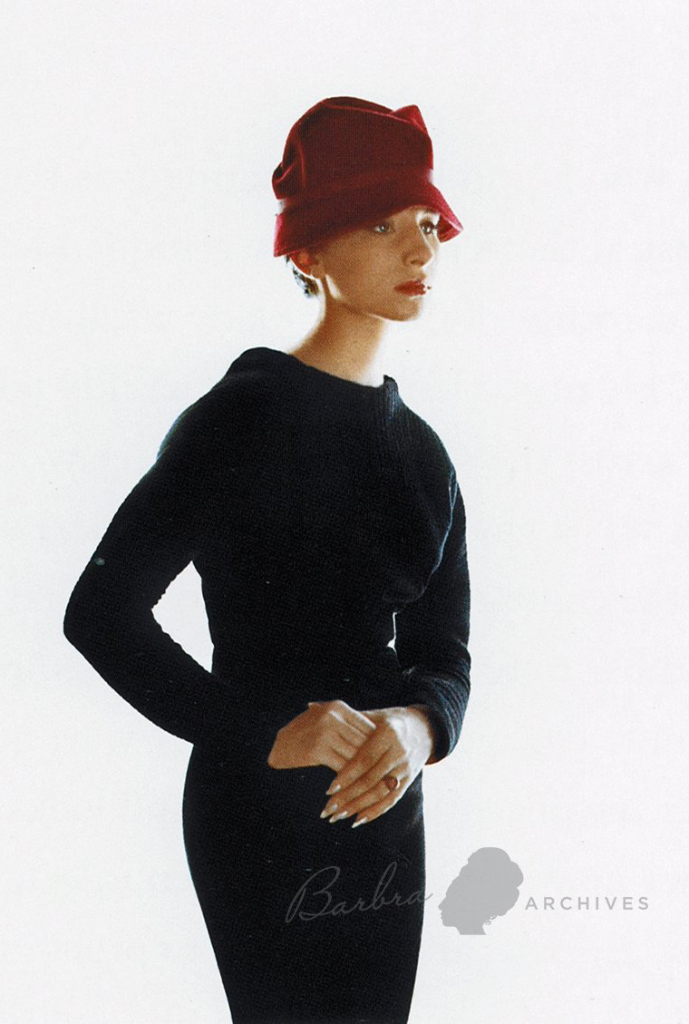 Photo of young Barbra Streisand with red hat. Photo by: Craig Simpson