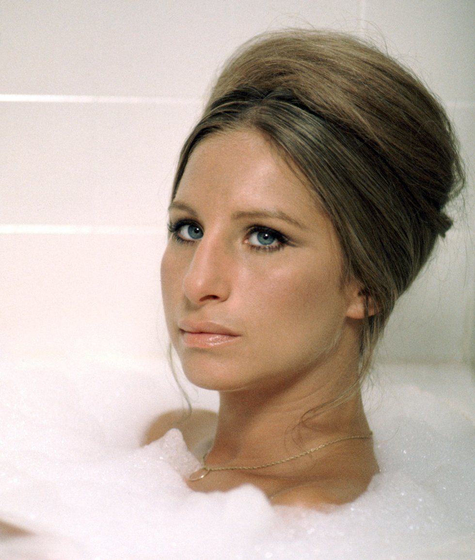 Streisand in the bathtub in a scene from What's Up Doc?