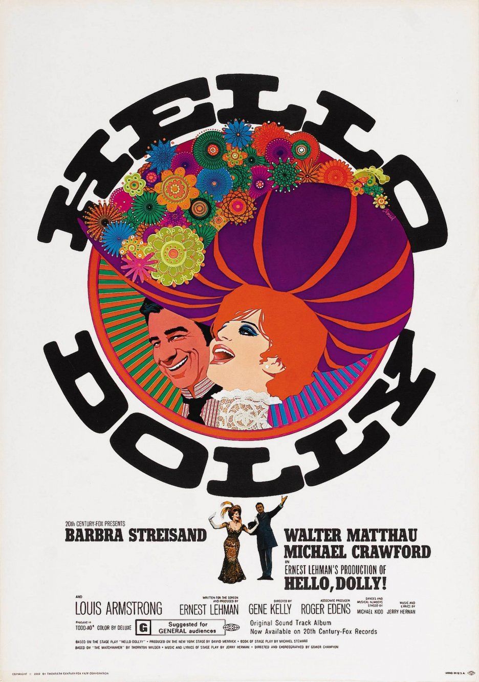 Poster of Hello Dolly with artwork by Richard Amsel