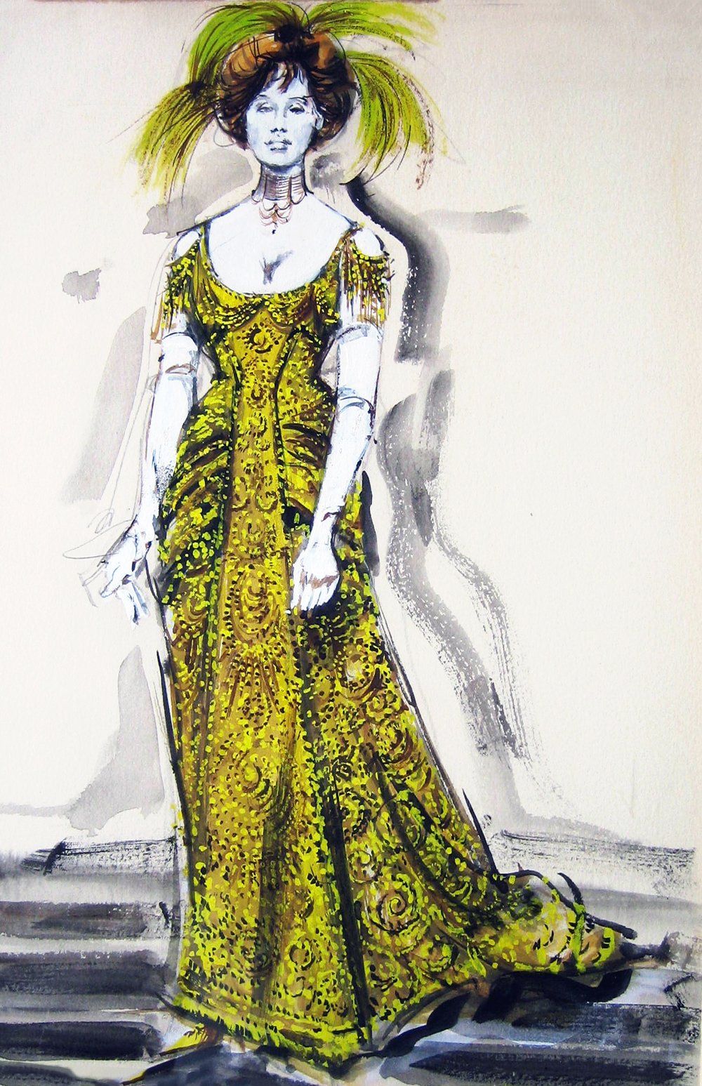 Sharaff's rendering of the gold gown