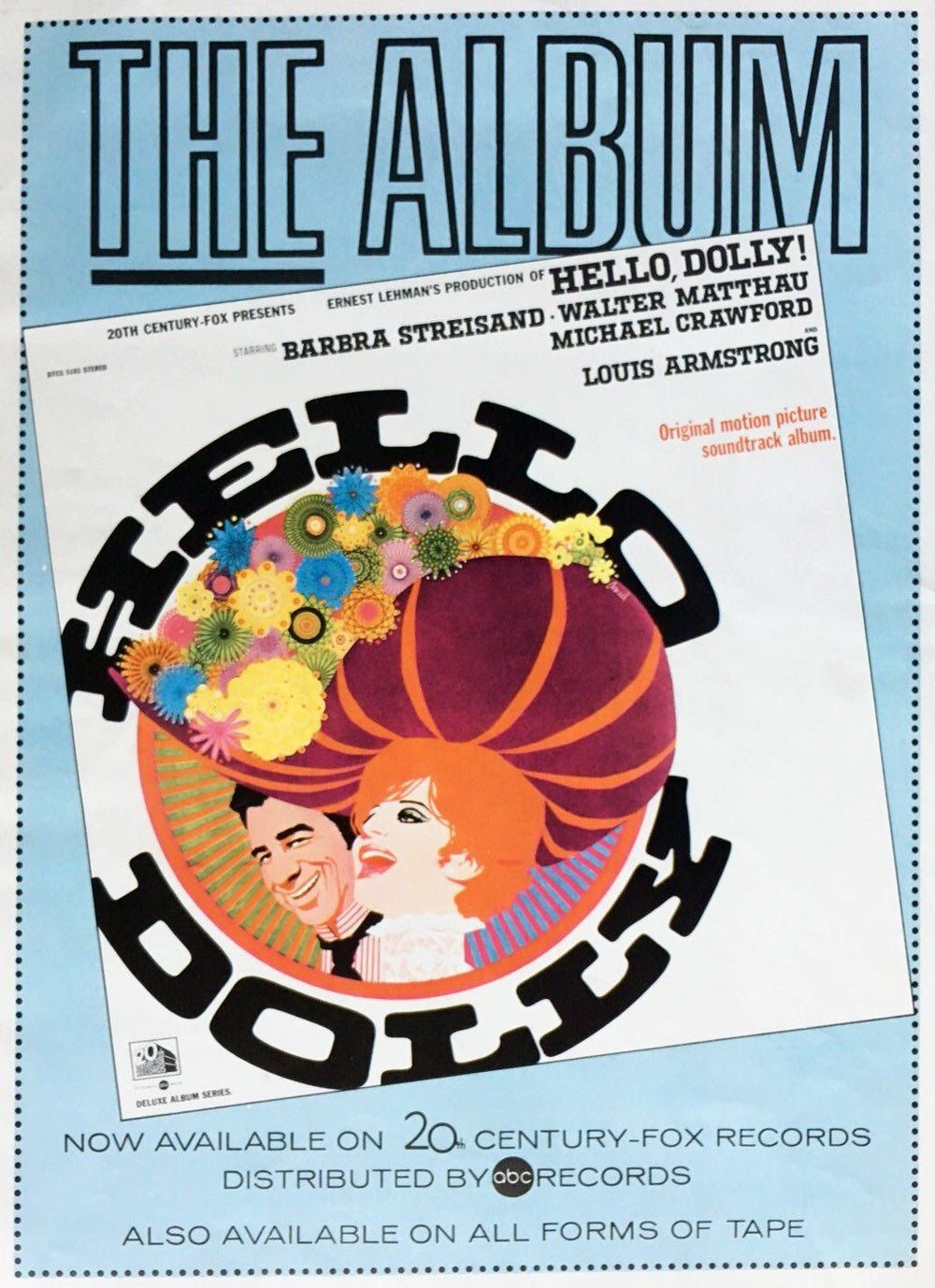 Original ad for the Hello Dolly album in 1969