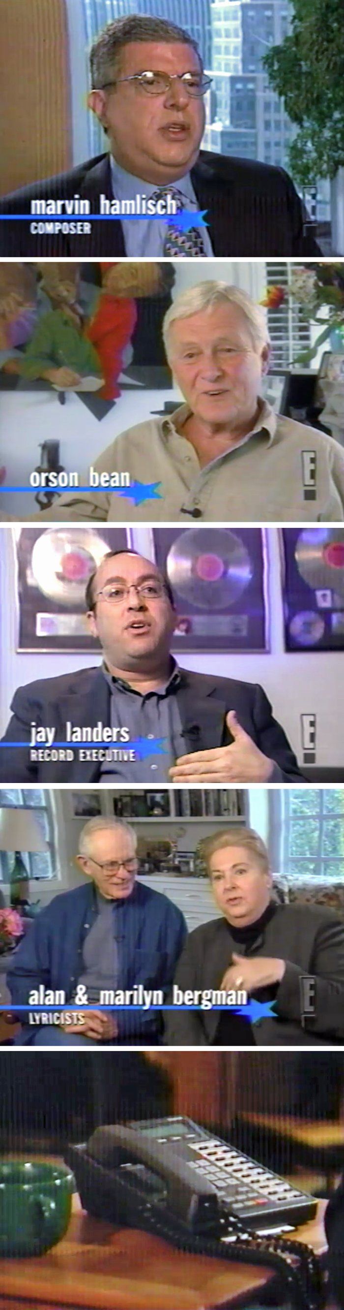 Scenes from the E! Entertainment documentary about Barbra Streisand, 2001.
