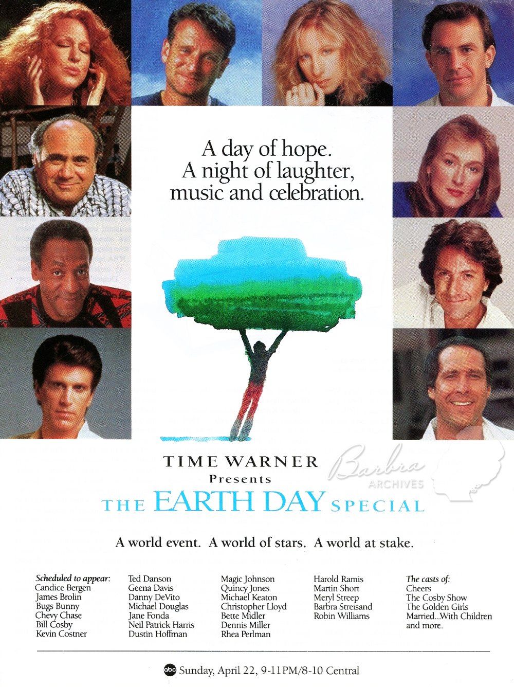 Color newspaper ad for The Earth Day Special
