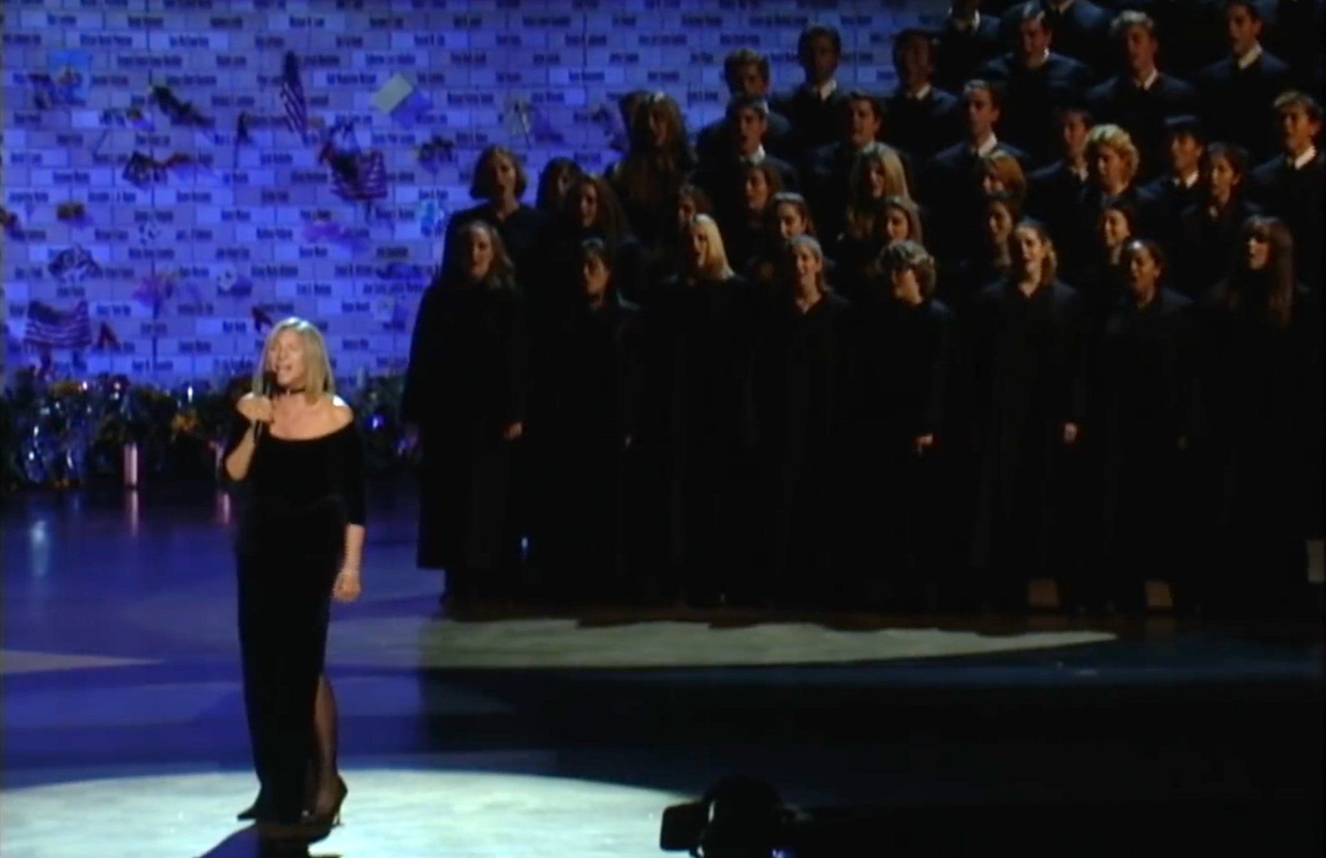 Streisand and choir sing 