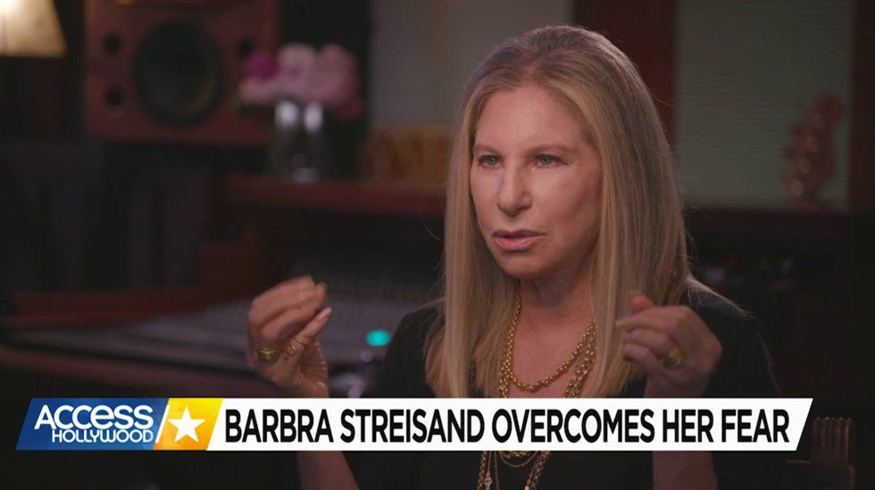 Screen capture of Barbra Streisand on Access Hollywood in 2016.
