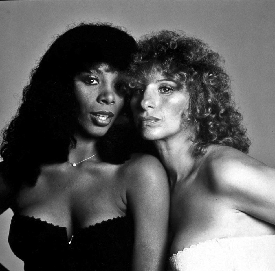 Alternate photo of Donna Summer and Barbra Streisand.