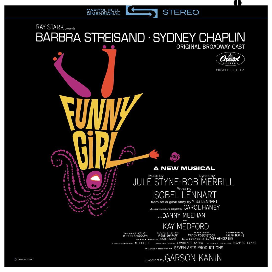 Funny Girl Broadway Cast original album cover. STAO-2059 (stereo re-issue)