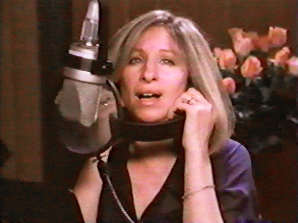 Screen shot of Streisand in For All We Know music video.