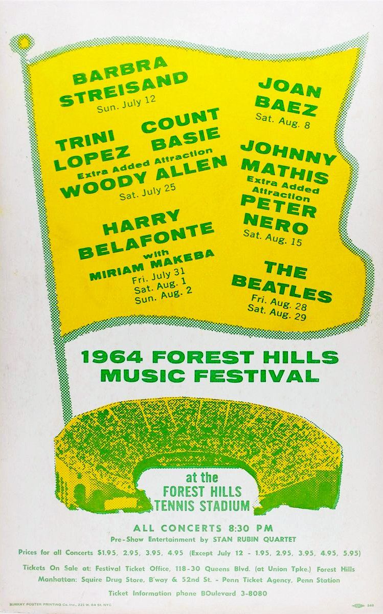 Poster for the 1964 Forest Hills Music Festival