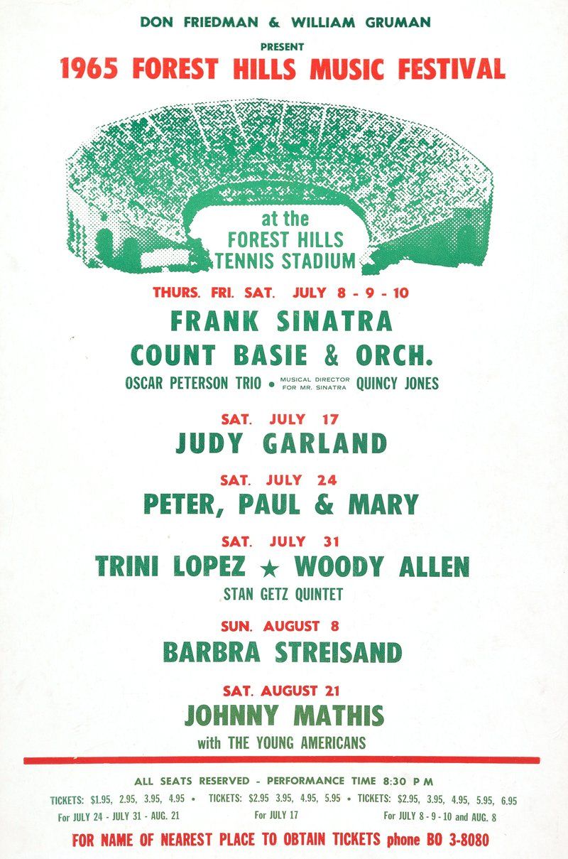 Poster for the 1965 Forest Hills Music Festival