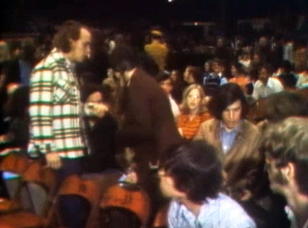 Screen cap of the Forum audience from some of the newsreel footage.