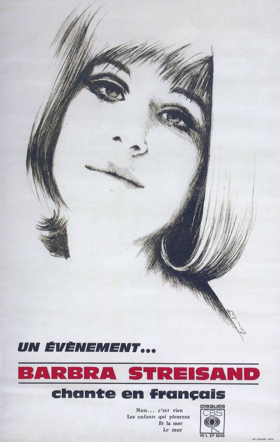 CBS ad for Barbra singing in French.
