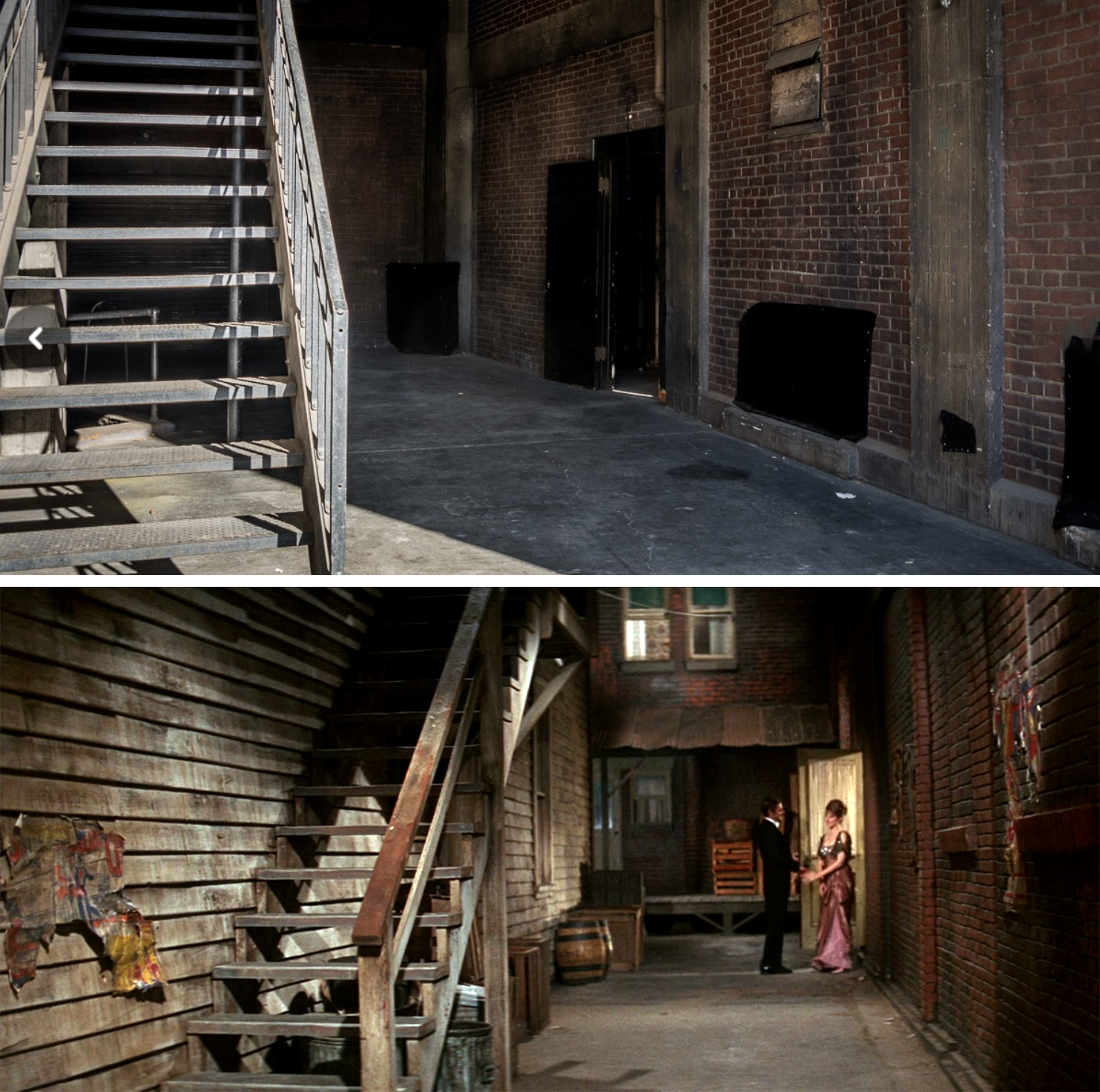 These stairs and this alley on the backlot have seen a lot of action over the years.