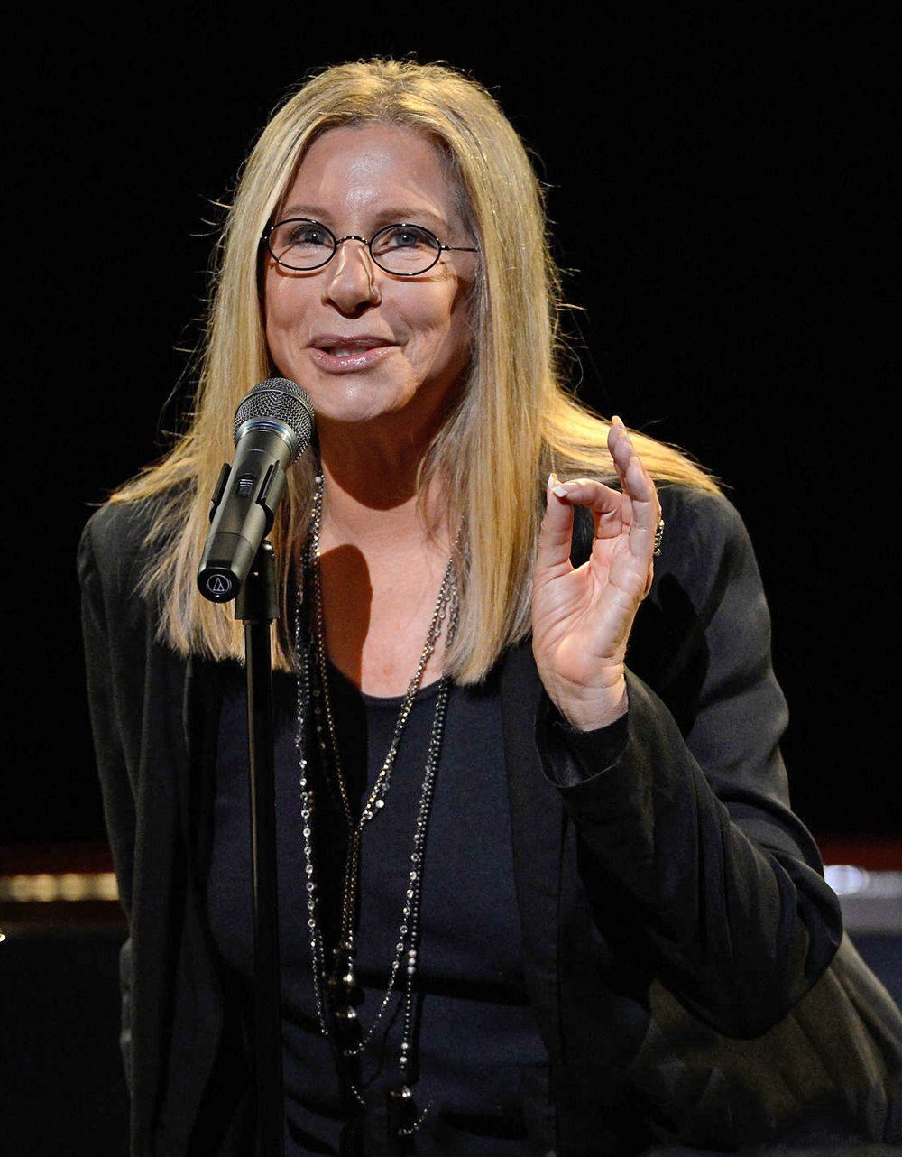 Streisand speaks at Hamlisch memorial. Photo by Kevin Mazur