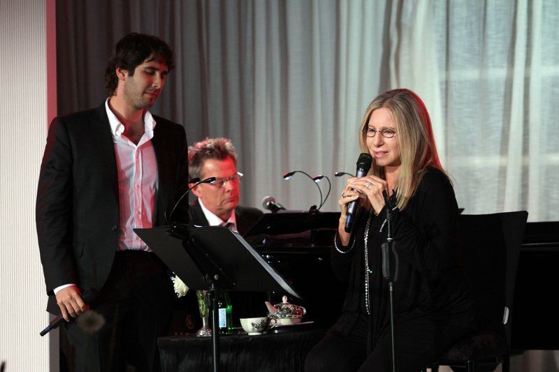 Josh Groban, David Foster on piano, and Streisand.