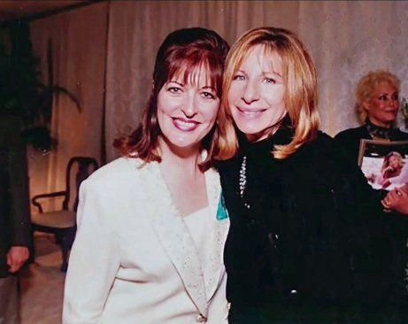 Ann Hampton Callaway (singer and songwriter) poses with Barbra Streisand.