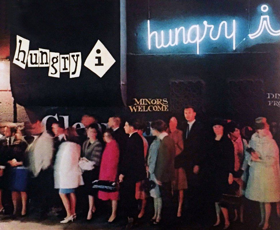 picture of audience lined up outside of the hungry i