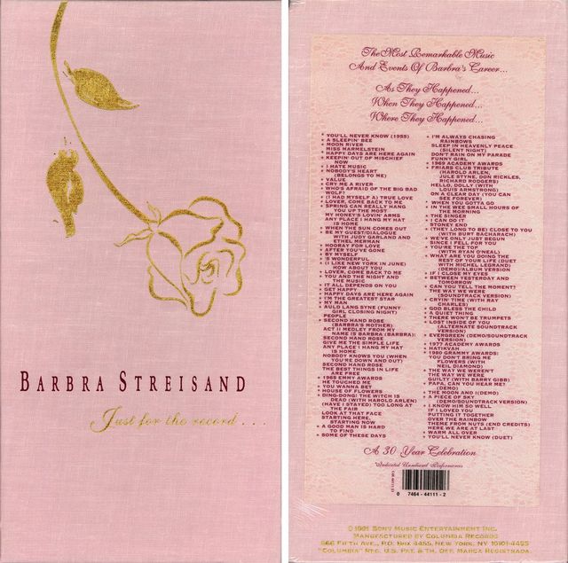 Streisand Albums | Just For The Record 1991 Box Set