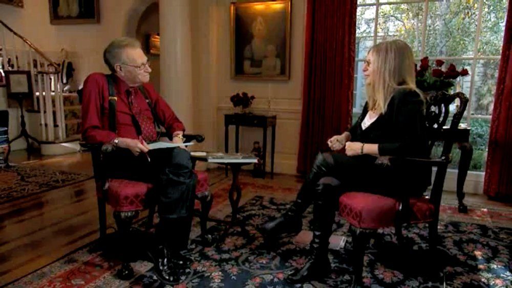 Larry King and Barbra Streisand, 2010.
