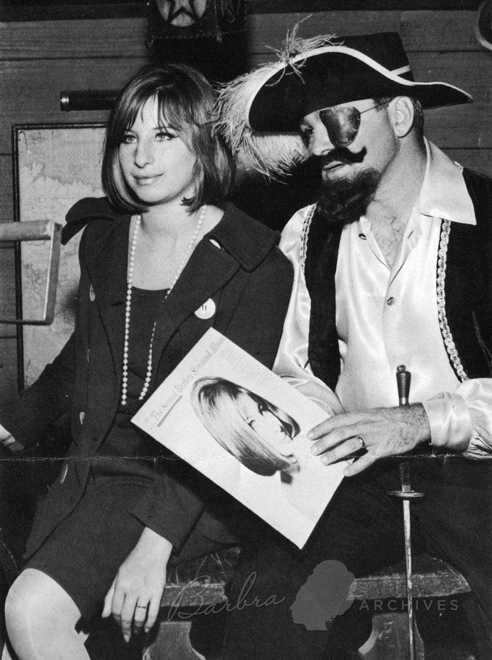 Streisand and Lamond, dressed as a pirate.