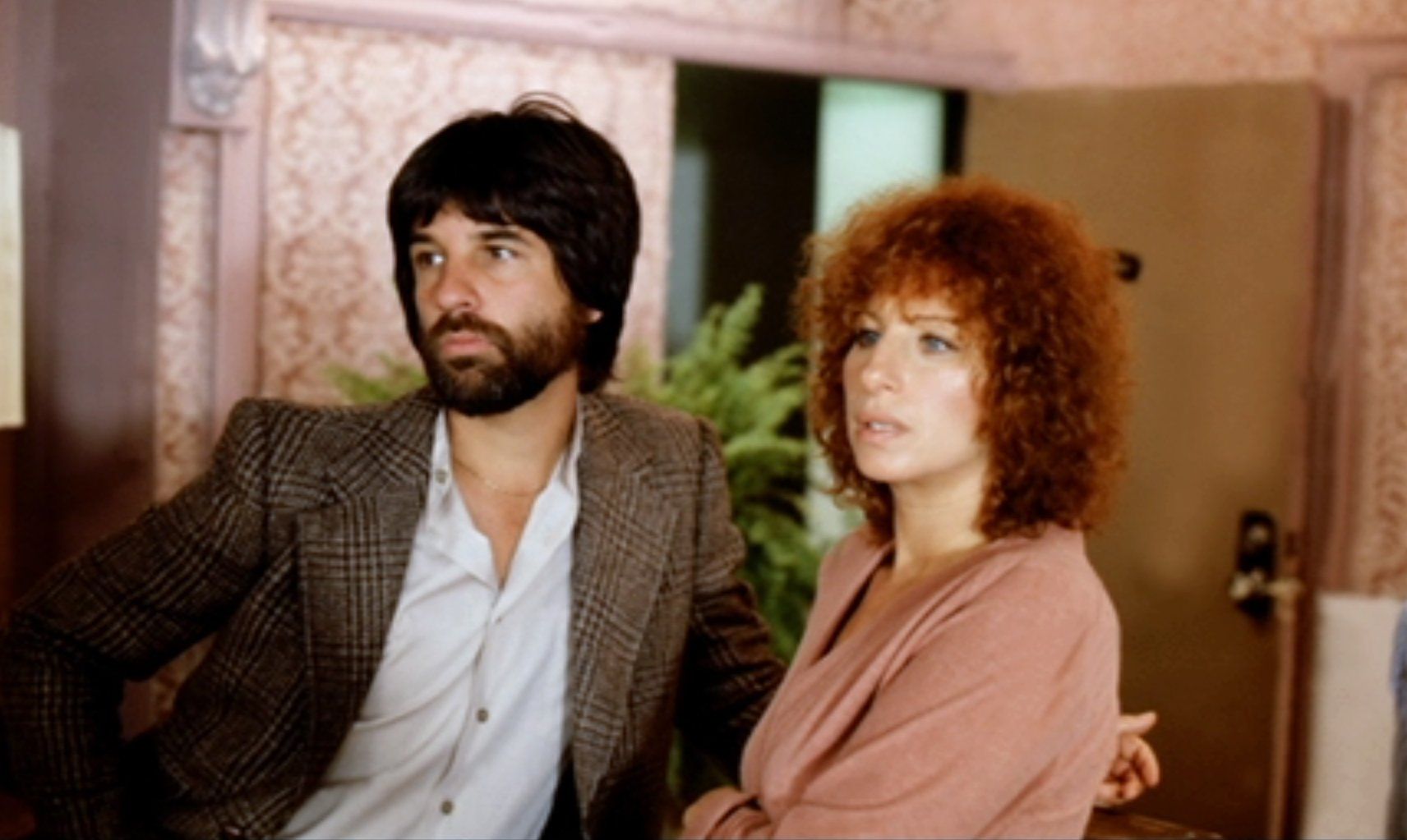 Jon Peters on set with Barbra Streisand, 1978.