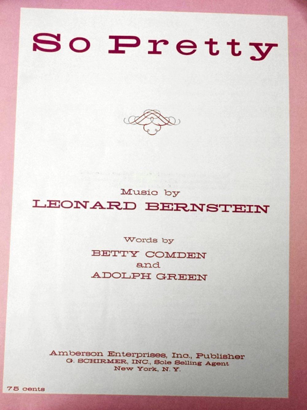 Cover of the sheet music to the song 