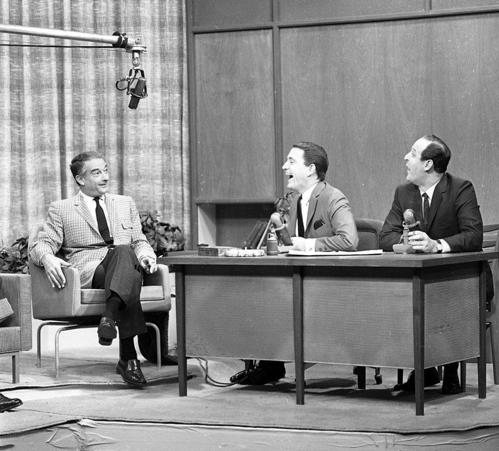 Merv Griffin on his daytime talk show set, 1962.