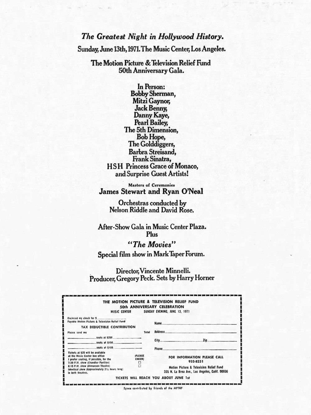 Newspaper ad for tickets to the Gala.