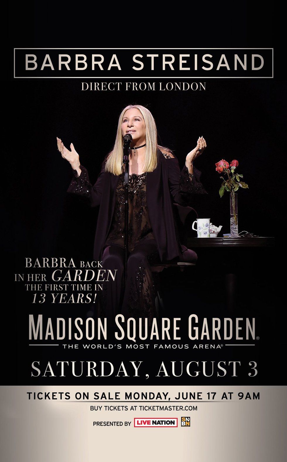 Poster for Streisand at Madison Square Garden in 2019.