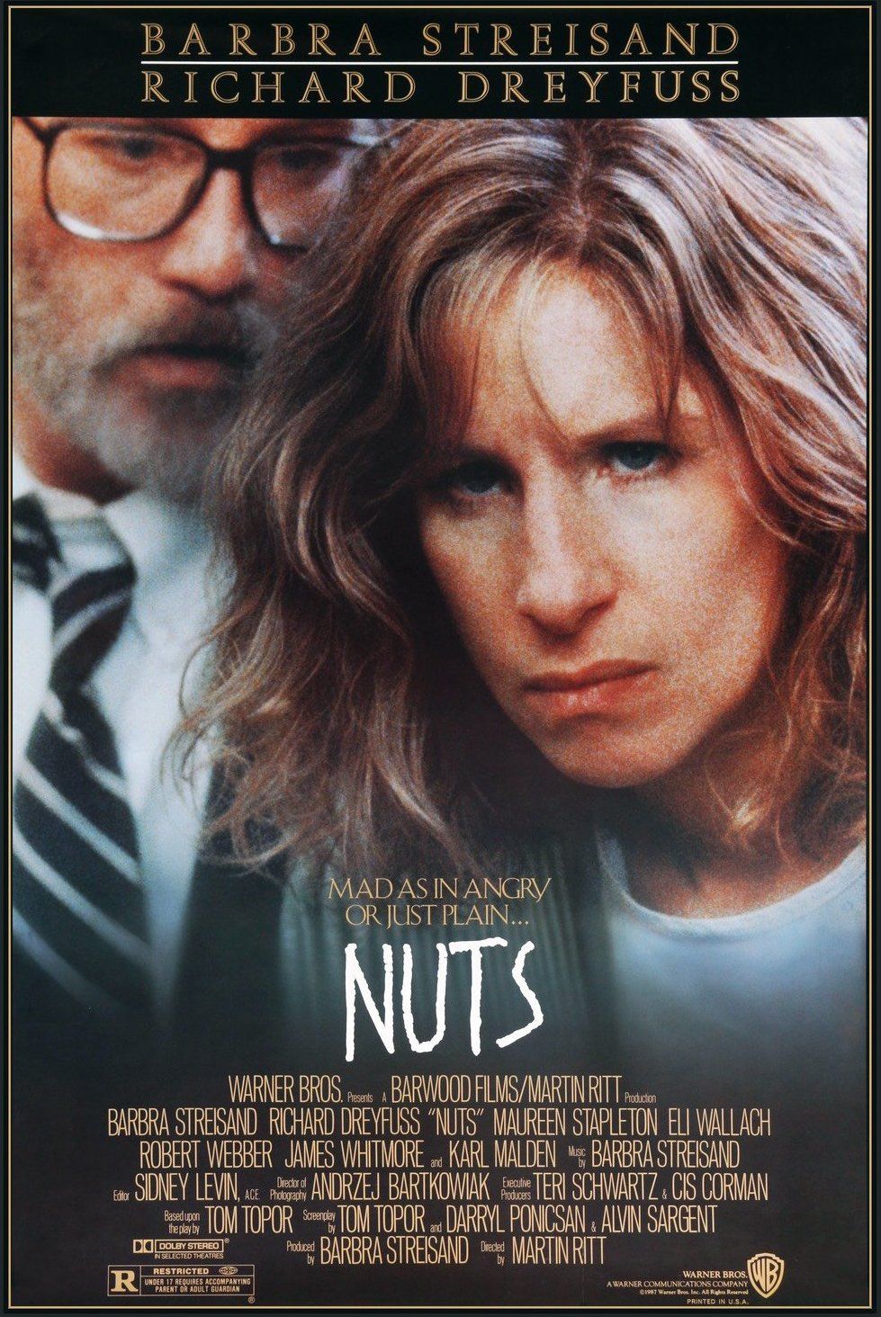NUTS U.S. theatrical poster.